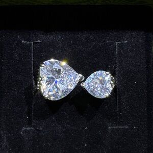 Elegant Silver Heart-Shaped Earrings